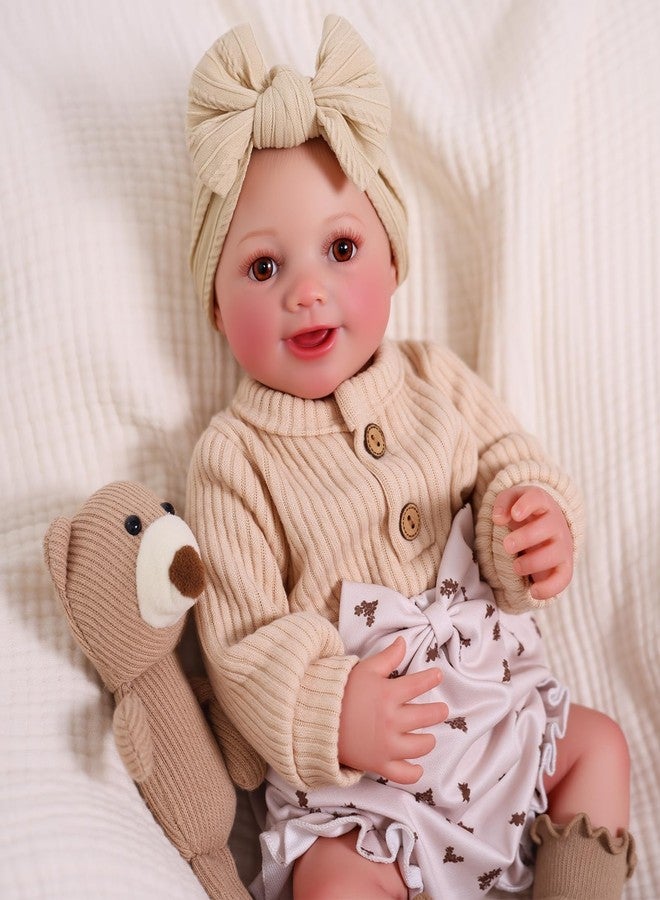 BABESIDE دمية طفلة حديثة الولادة من بيبي سايد، تشرب الماء وتتبول - دمية واقعية مقاس 17 بوصة، مصنوعة من الفينيل الناعم، يمكنها شرب الماء والتبول، مناسبة للأطفال من عمر 3 سنوات فما فوق. - Image 5